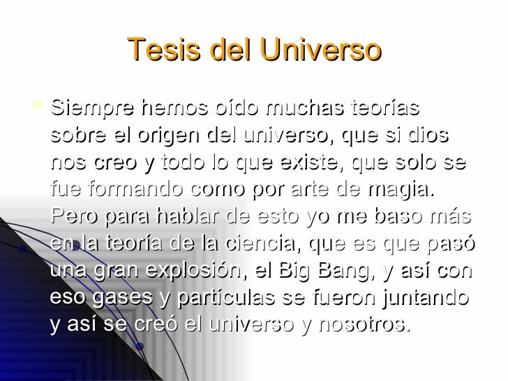 El origen del universo