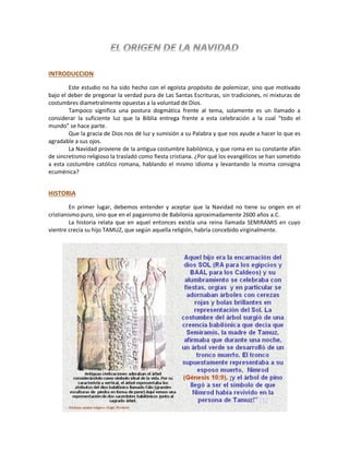 El origen de la navidad | PDF