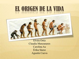 El Origen De La Vida Elvira Ortiz Claudia Manzanares Carolina Au Érika Sáenz  Agustín Cueva 