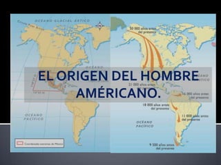 EL ORIGEN DEL HOMBRE AMÉRICANO.  