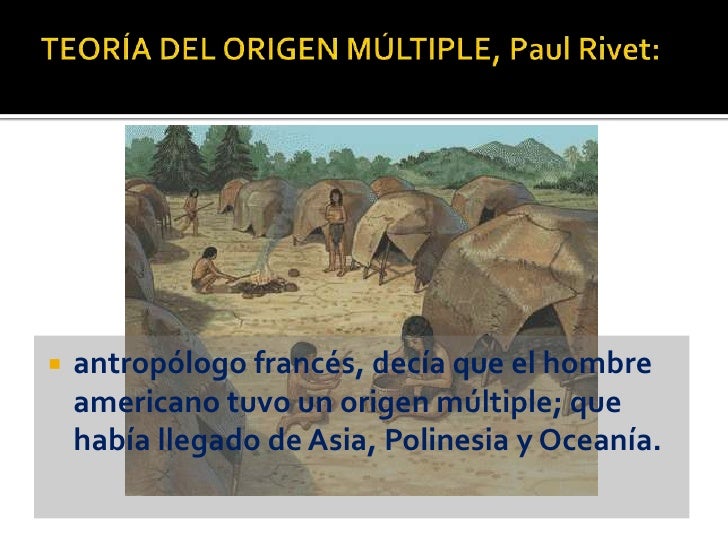 El origen del hombre américano