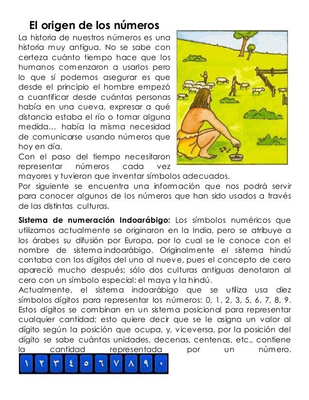 El origen de los números El origen de los números
