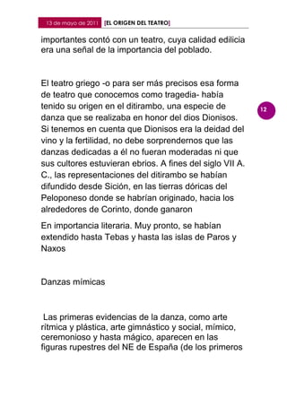 El origen del teatro