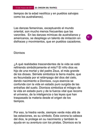 El origen del teatro