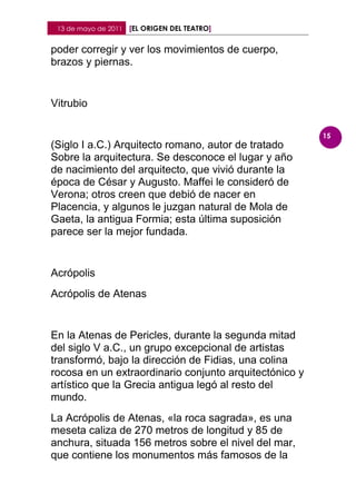 El origen del teatro