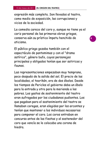 El origen del teatro