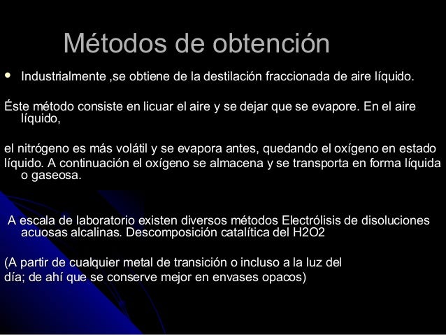 El oxigeno