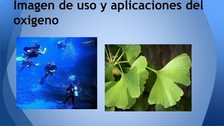Imagen de uso y aplicaciones del
oxigeno
 