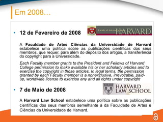 Os repositórios são necessários, mas não são suficientes…Estratégias de divulgação, promoção e formação são factores críticos para o sucesso na implementação de um repositório.