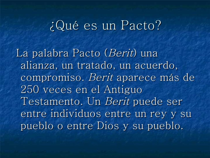 El pacto El pacto