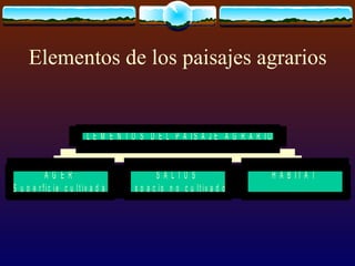 Elementos de los paisajes agrarios 