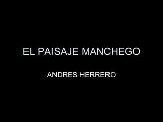 EL PAISAJE MANCHEGO

   ANDRES HERRERO
 