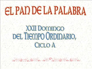 EL PAN DE LA PALABRA - XXII T.O. - A