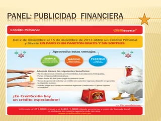PANEL: PUBLICIDAD FINANCIERA
 