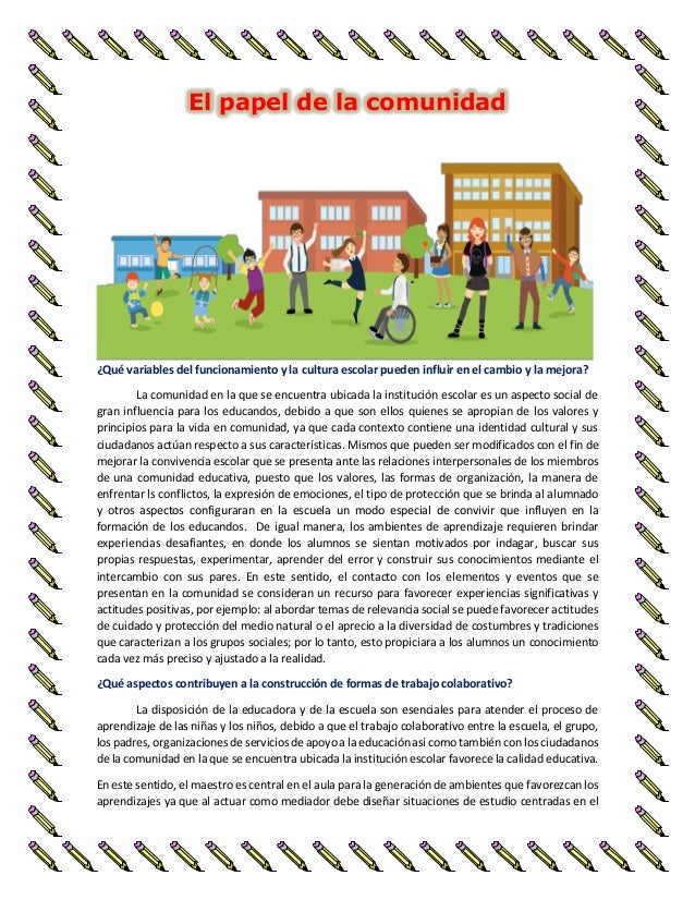 El papel de la comunidad El papel de la comunidad