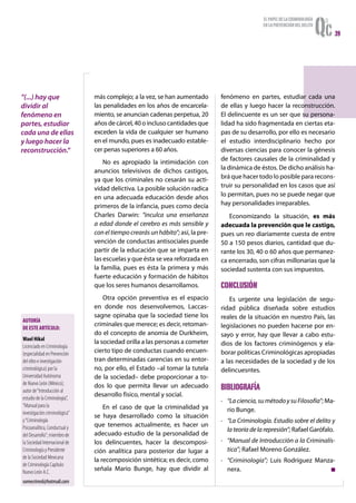 El papel de la criminología en la prevención del delito | PDF