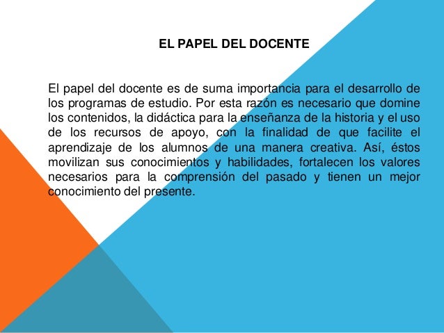 Elpapel del docente