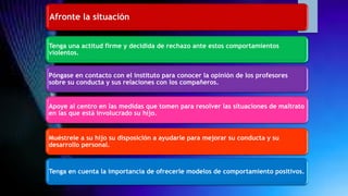 El papel de los padres frente al bullying ult | PPTX