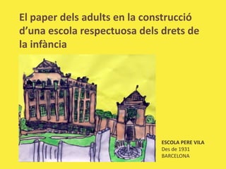 El paper dels adults en la construcció
d’una escola respectuosa dels drets de
la infància




                              ESCOLA PERE VILA
                              Des de 1931
                              BARCELONA
 
