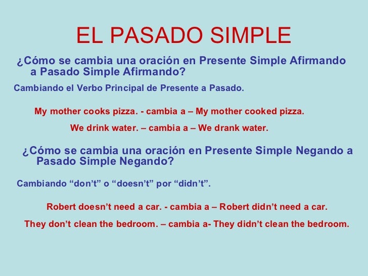 El pasado simple