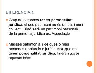 La creació del patrimoni separat pot ser voluntari ( sentit de la realització del fet)