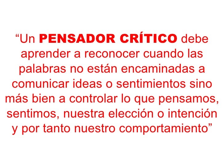 El Pensamiento CríTico