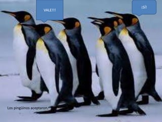 ¡SÍ!
                     VALE!!!




Los pingüinos aceptaron.
 
