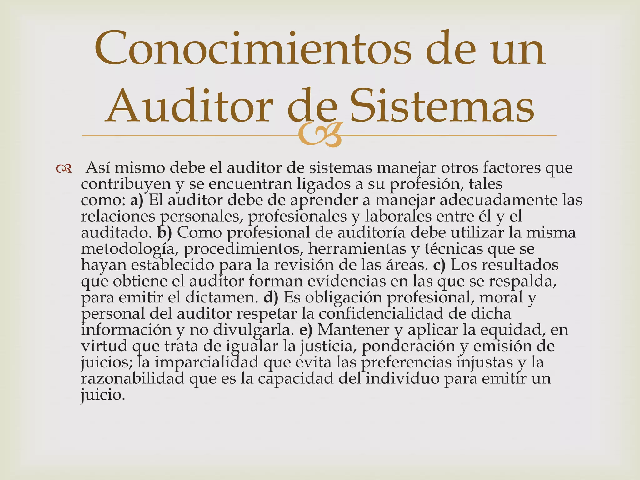Perfil De Un Auditor De Sistemas es.slideshare.net