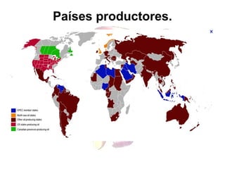 Países productores.

 