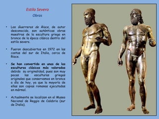 Época Clásica
Obras
• Aquí tenemos a la
Afrodita o Venus
Capitolina, obra de
Praxíteles.
• El cuerpo femenino
está dotado ...
