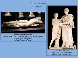 Trascendencia del arte griego
Arte neoclásico
El juramento de los Horacios, finales del siglo XVIII (1784).
• Autor: Jacqu...
