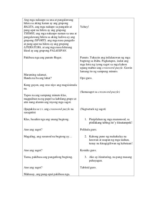 Detailed Lesson Plan in Filipino Grade 8