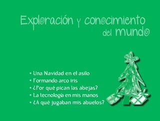 Una Navidad en el asilo
Formando arco iris
Por qué pican las abejas?
La tecnología en mis manos
A qué jugaban mis abuelos?
 
