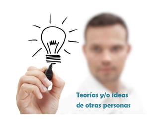 Teorías y/o ideas
de otras personas
 