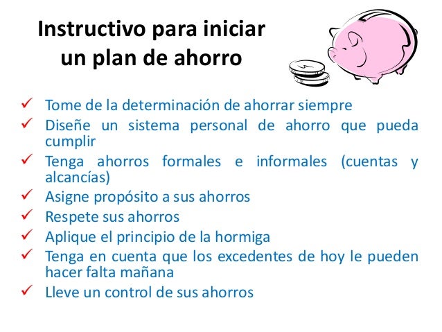 plan de ahorro personal