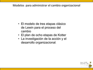 El plan de cambio organizacional | PPTX