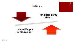 La idea …

Un dólar por tu
idea …

… un millón por
su ejecución

Soluteca

5

 