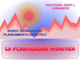 Profesora: Denip L. Candanedo BASES TEÓRICAS DEL PLANEAMIENTO DIDACTICO LA PLANIFICACIÓN DIDACTICA 