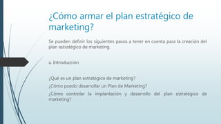 El plan estratégico de marketing | PPTX