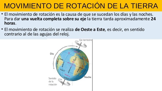 El Tierra, movimientos de rotación y traslación