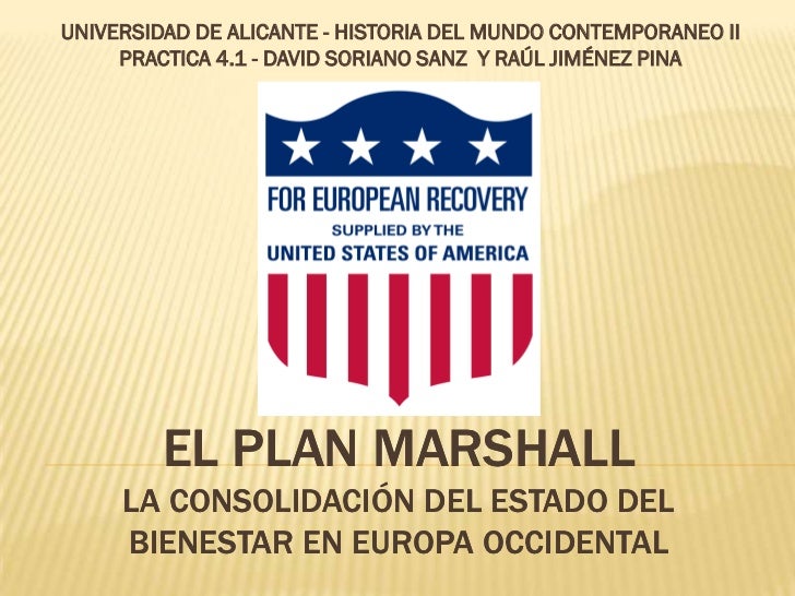 Resultado de imagen para Fotos del Plan Marshall