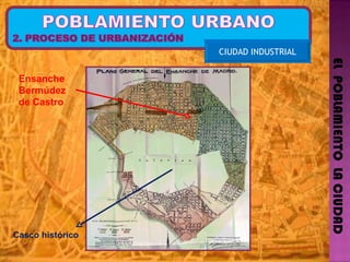 EL  POBLAMIENTO  LA CIUDAD CIUDAD INDUSTRIAL Ensanche Bermúdez de Castro  Casco histórico 
