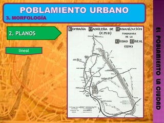 EL  POBLAMIENTO  LA CIUDAD 2. PLANOS  lineal 
