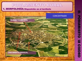 EL  POBLAMIENTO  LA CIUDAD CONCENTRADO 