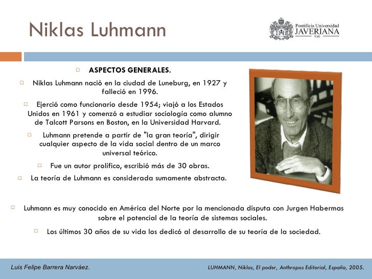 EL PODER NIKLAS LUHMANN PDF EL PODER NIKLAS LUHMANN PDF