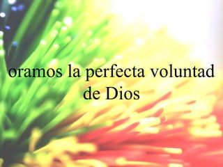 oramos la perfecta voluntad
de Dios

 