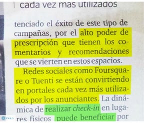 El poder de foursquare noviembre 2011