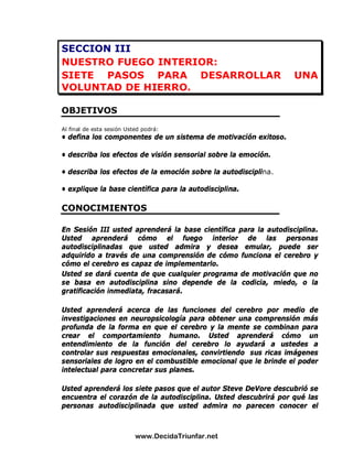 El Poder De La Autodisciplina Guia De Estudio | PDF