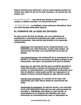 El Poder De La Autodisciplina Guia De Estudio | PDF