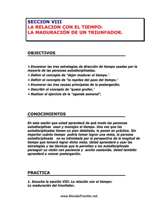 El Poder De La Autodisciplina Guia De Estudio | PDF
